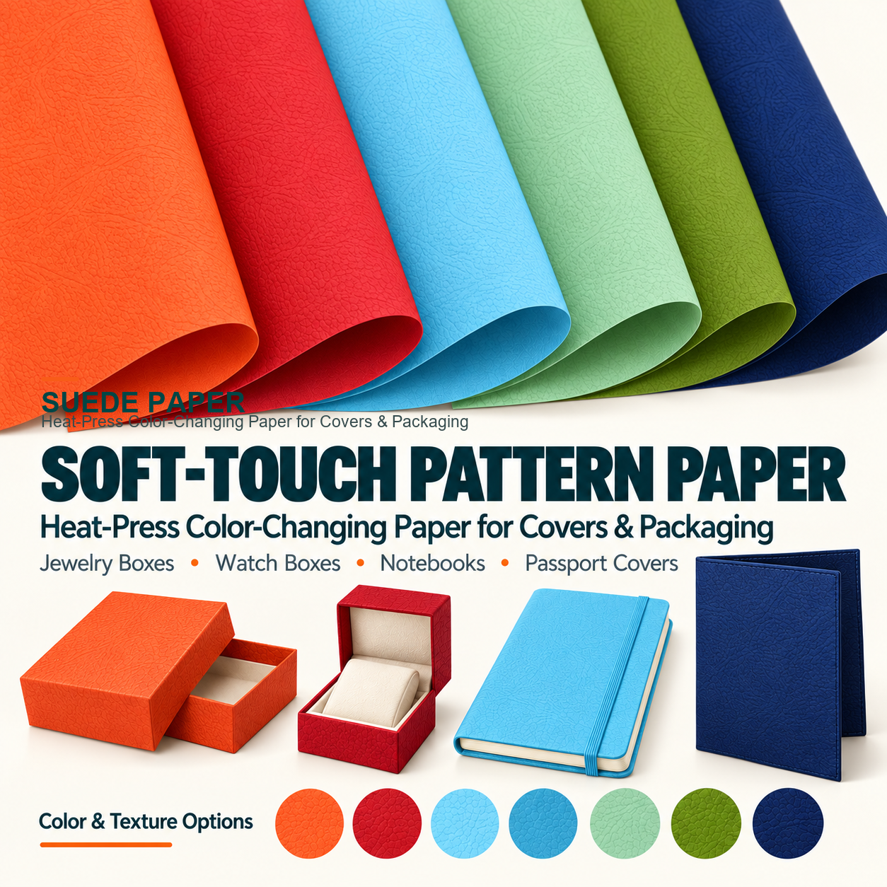 Thermochromic Tactile Suede Leather Paper main image