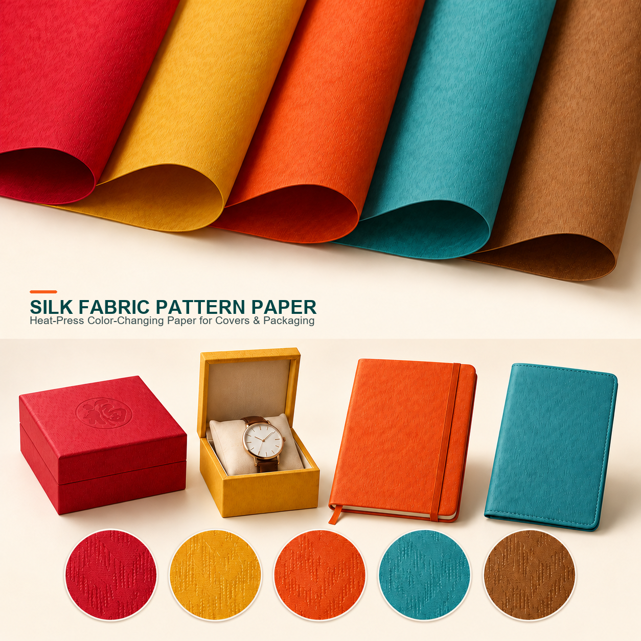 35C Water-wash Heat-press Color-changing Silk Fabric Pattern Leather Paper main image