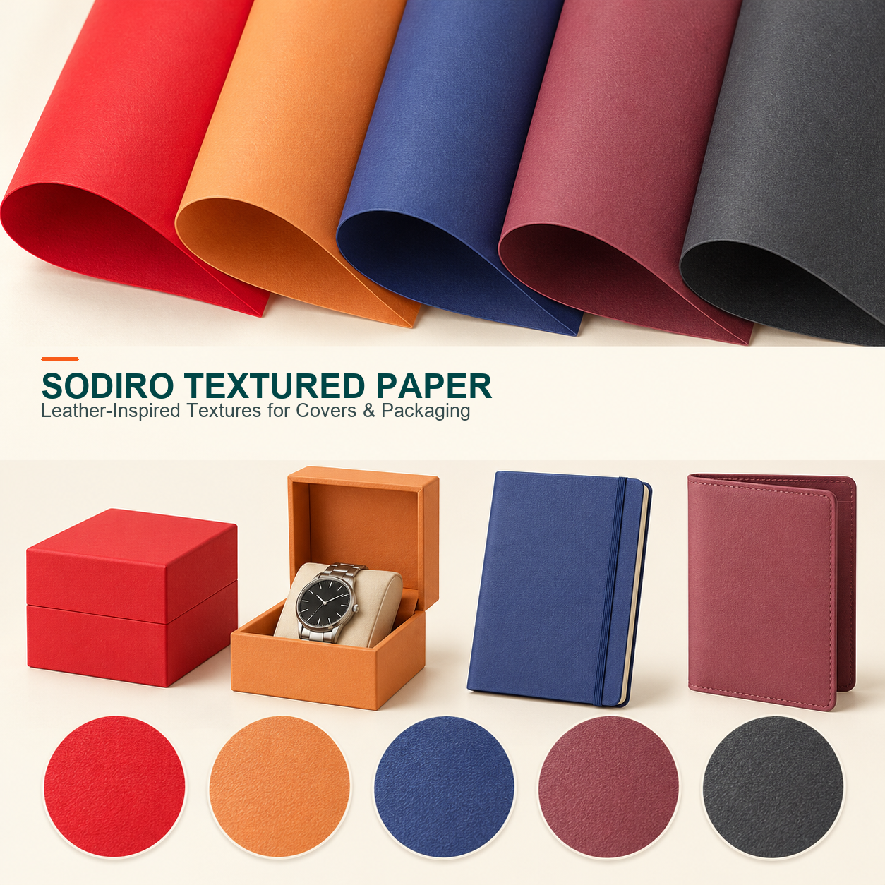 Sodiro Textured Leather Paper